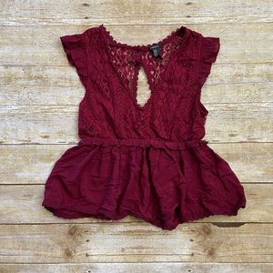 Forever 21 Burgundy Top